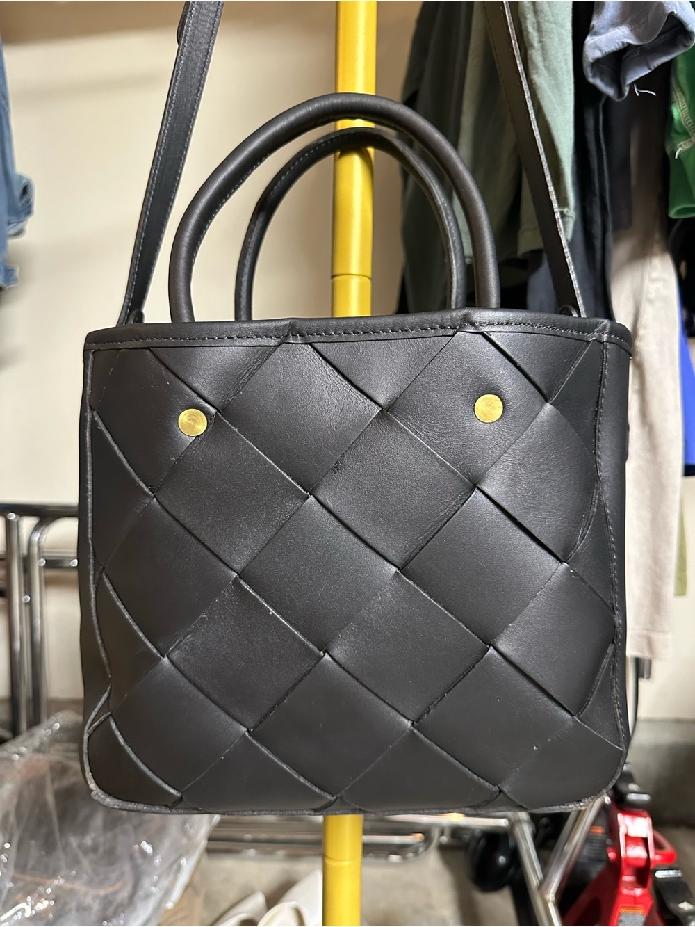 NEW Nisolo Handwoven Carry-All Satchel in Black - Picture 4 of 15